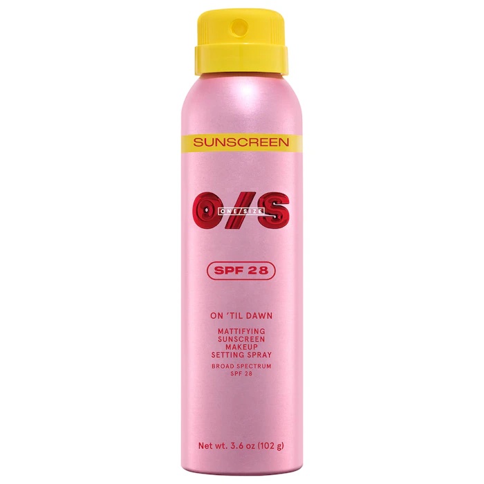 One/Size On 'Til Dawn Mattifying Sunscreen Makeup Setting Spray SPF 28