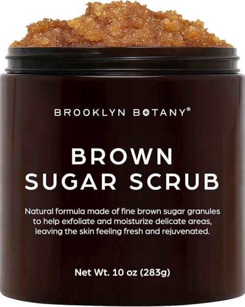 Brooklyn Botany Brown Sugar Body Scrub - Moisturizing and Exfoliating Scrub - Fights Acne, Fine Lines & Wrinkles, - 10 oz