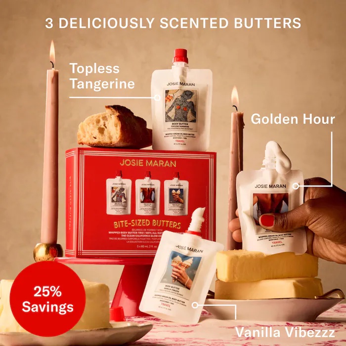 Josie Maran Bite-Sized Butters Mini Whipped Body Butter 3-Piece Gift Set - Image 3