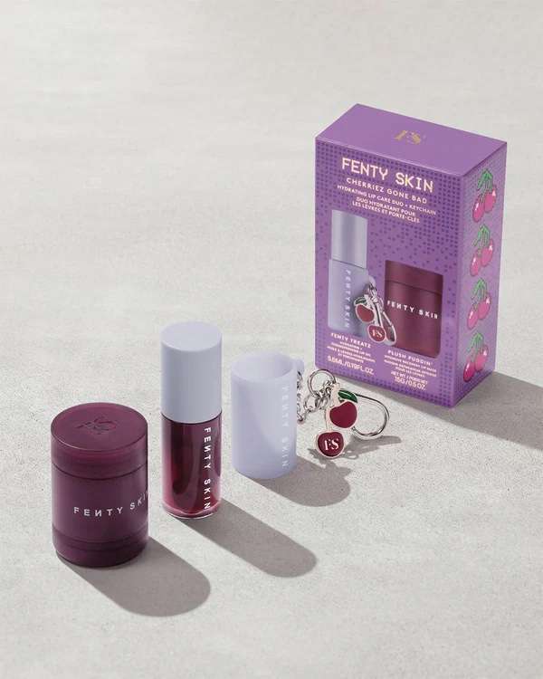 Fenty Beauty by Rihanna Cherriez Gone Bad Hydrating Lip Care Duo + Keychain