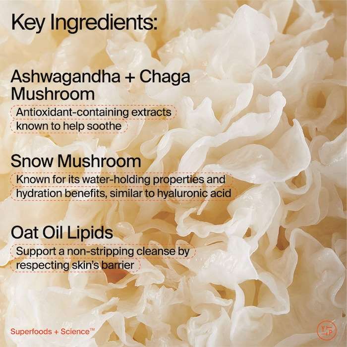Youth To The People Adaptogens + Snow Mushroom + Oat Oil Lipids + Vitamins Supershroom Calm Cleanser - Image 3