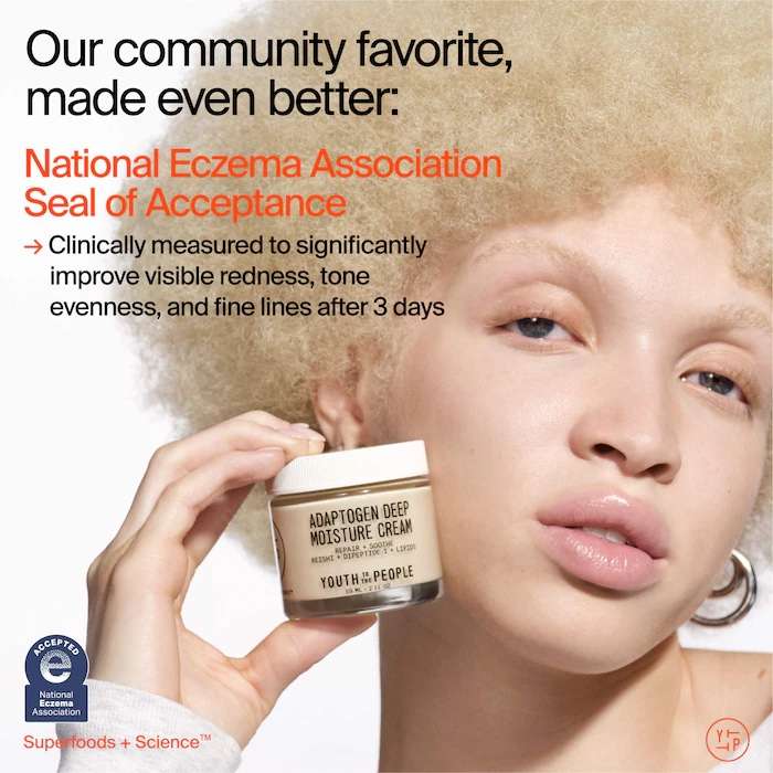 Youth To The People Adaptogen Skin Repairing Moisturizer with Peptides for Sensitive & Dry Skin - Image 2