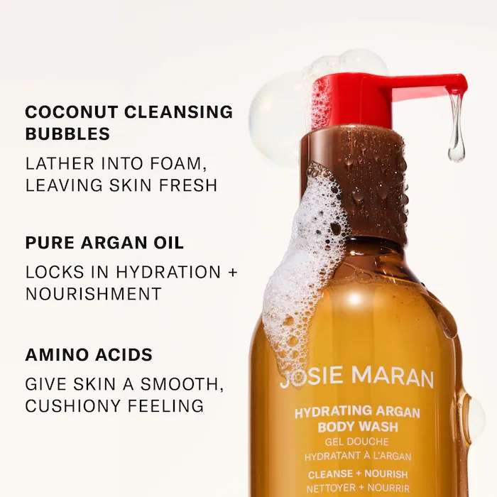 Josie Maran Hydrating + Cleansing Argan Refillable Body Wash - Image 4