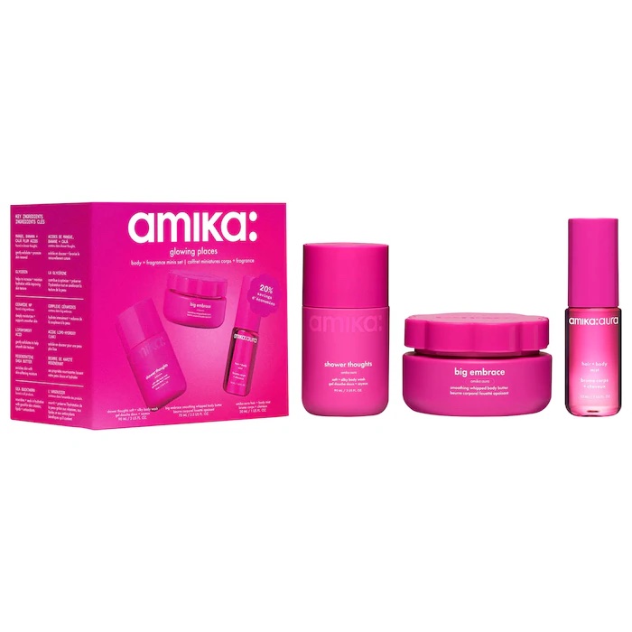 Amika Glowing Places Body Care & Fragrance Gift Set