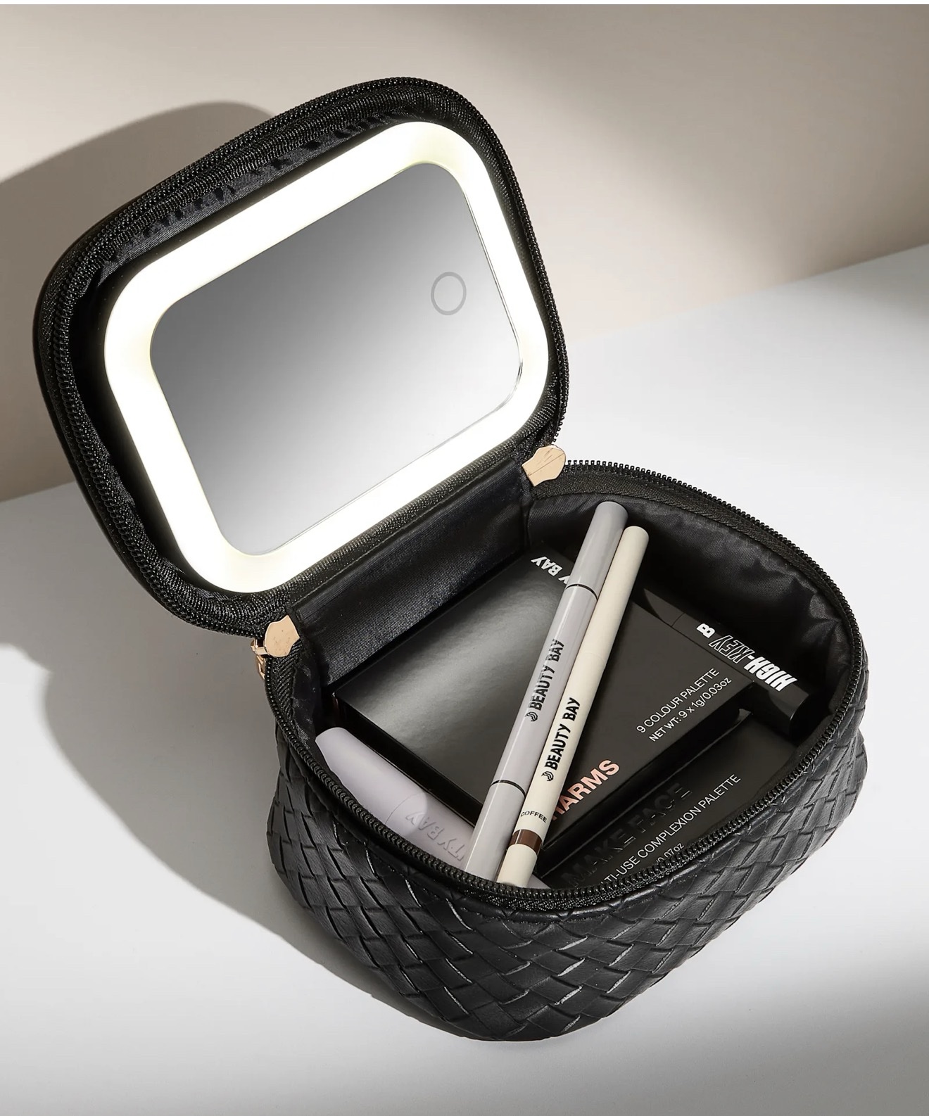 Beauty Bay LED Mirror Mini Travel Beauty Bag Black - Image 6