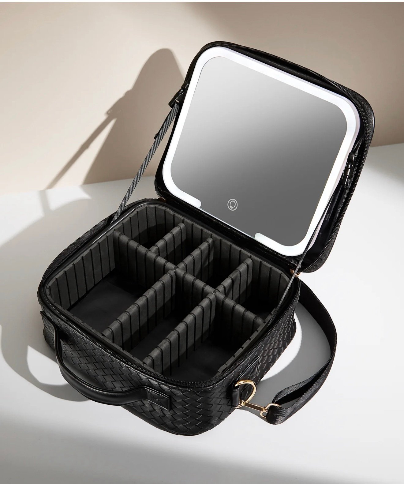 Beauty bay LED Mirror Travel Beauty Case Black