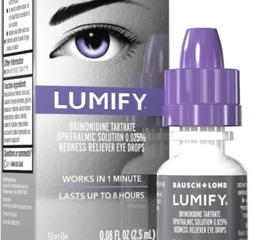 LUMIFY Redness Reliever Eye Drops, for Whiter & Brighter Looking Eyes, 0.08 Fl Oz (2.5 mL)