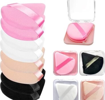 2piece Triangle Powder Puff with Travel Cases