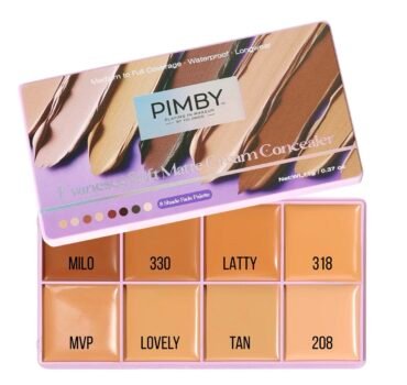 Pimby Evanesce Soft Matte Cream
Concealer 8-Shade Fade Palette