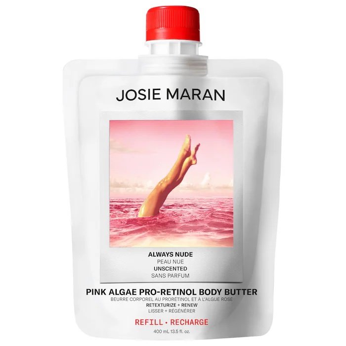 Josie Maran Pink Algae Pro-Retinol Body Butter for Anti-Aging and KP- Refill