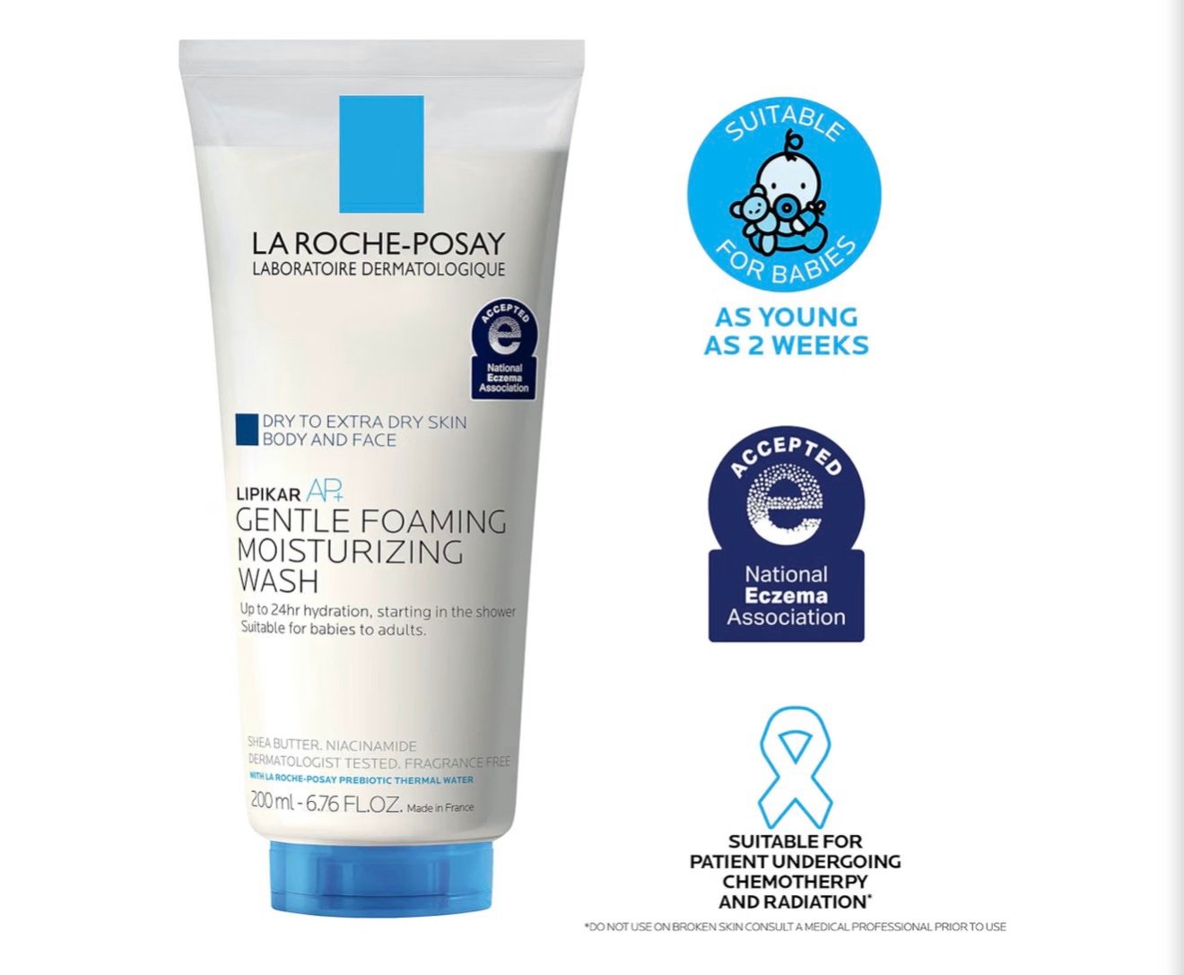 La Roche-Posay Lipikar AP+ Gentle Moisturizing Face & Body Wash 400ml - Image 3