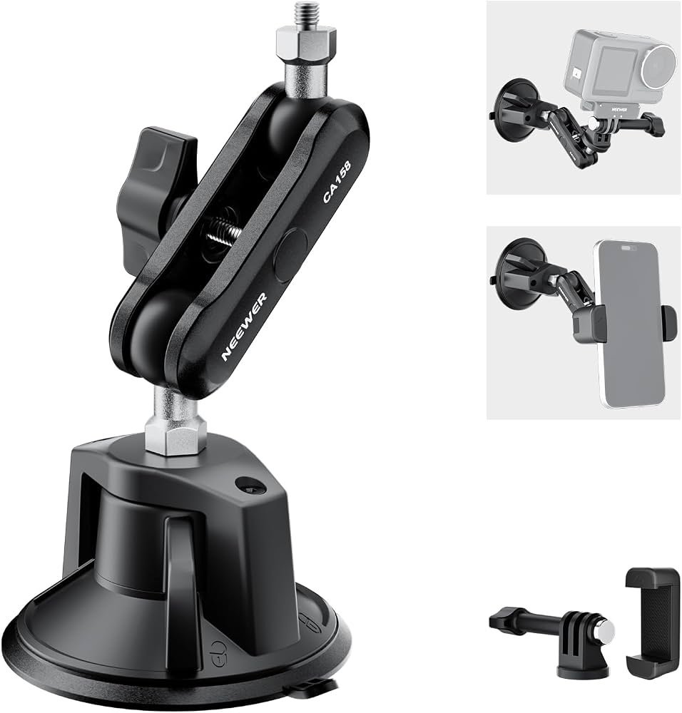 NEEWER CA158 Suction Cup Phone Holder & Camera Mount kit