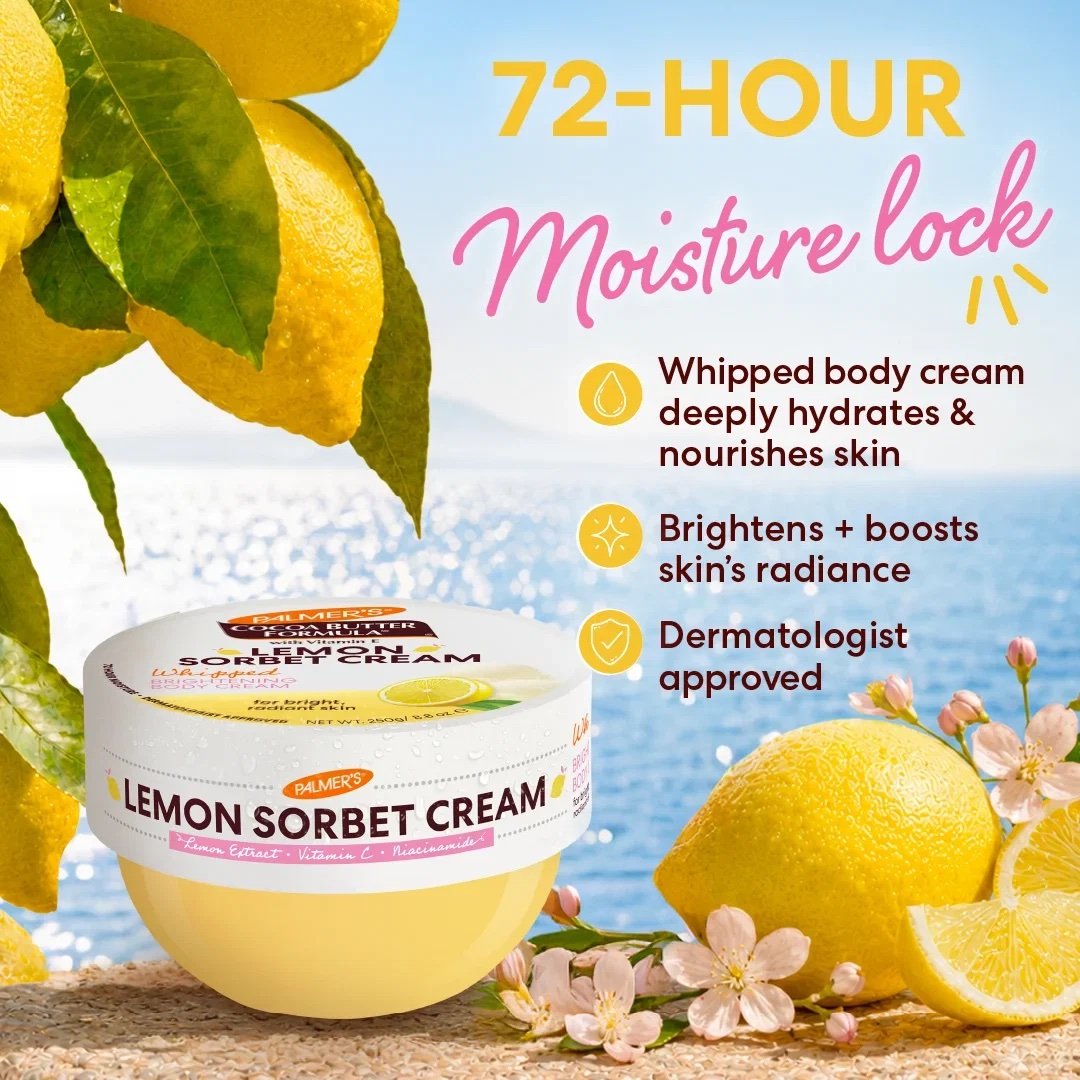 Palmer’s Lemon Sorbet Brightening Body Cream - Image 3