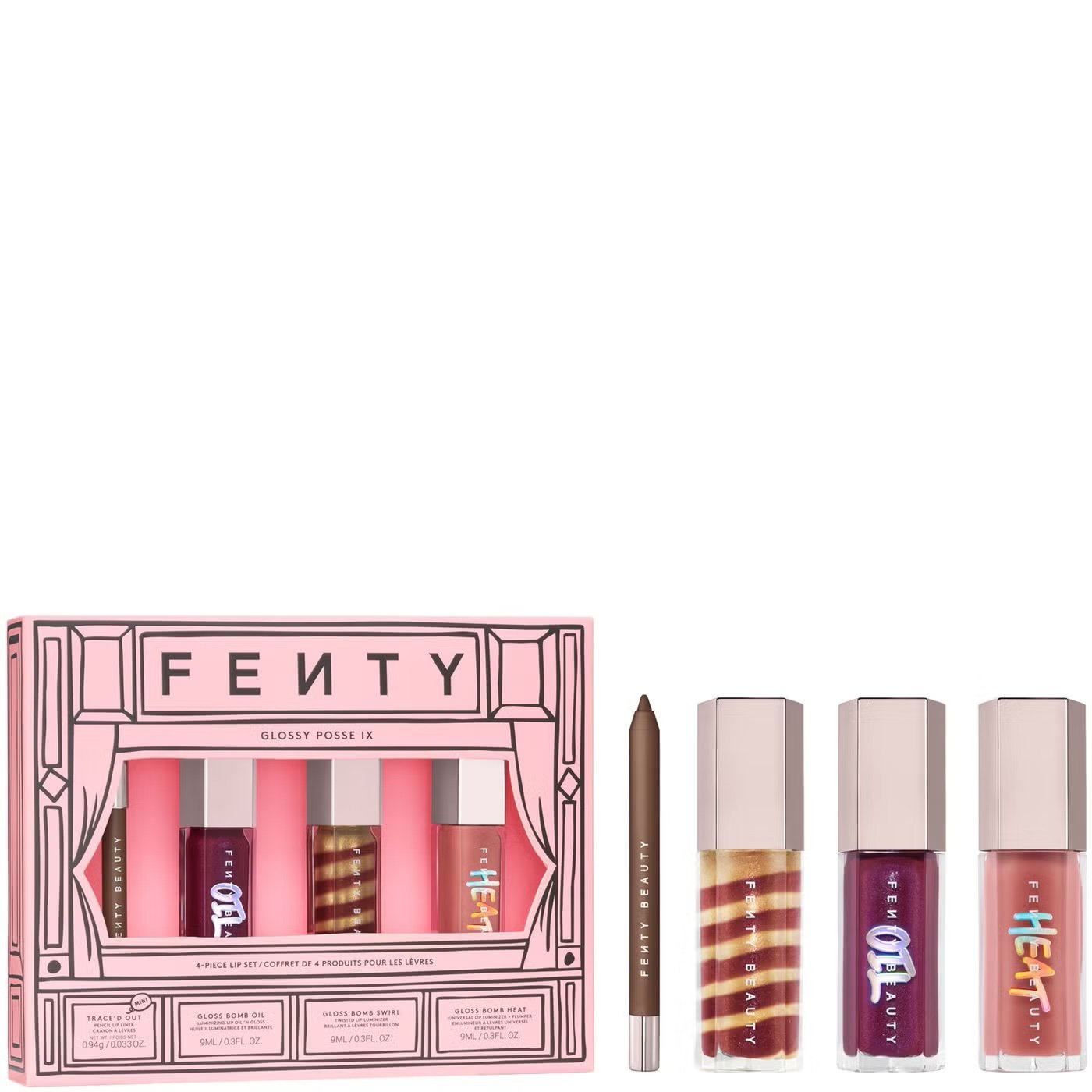 Fenty Beauty Glossy Posse IX 4-Piece Lip Set