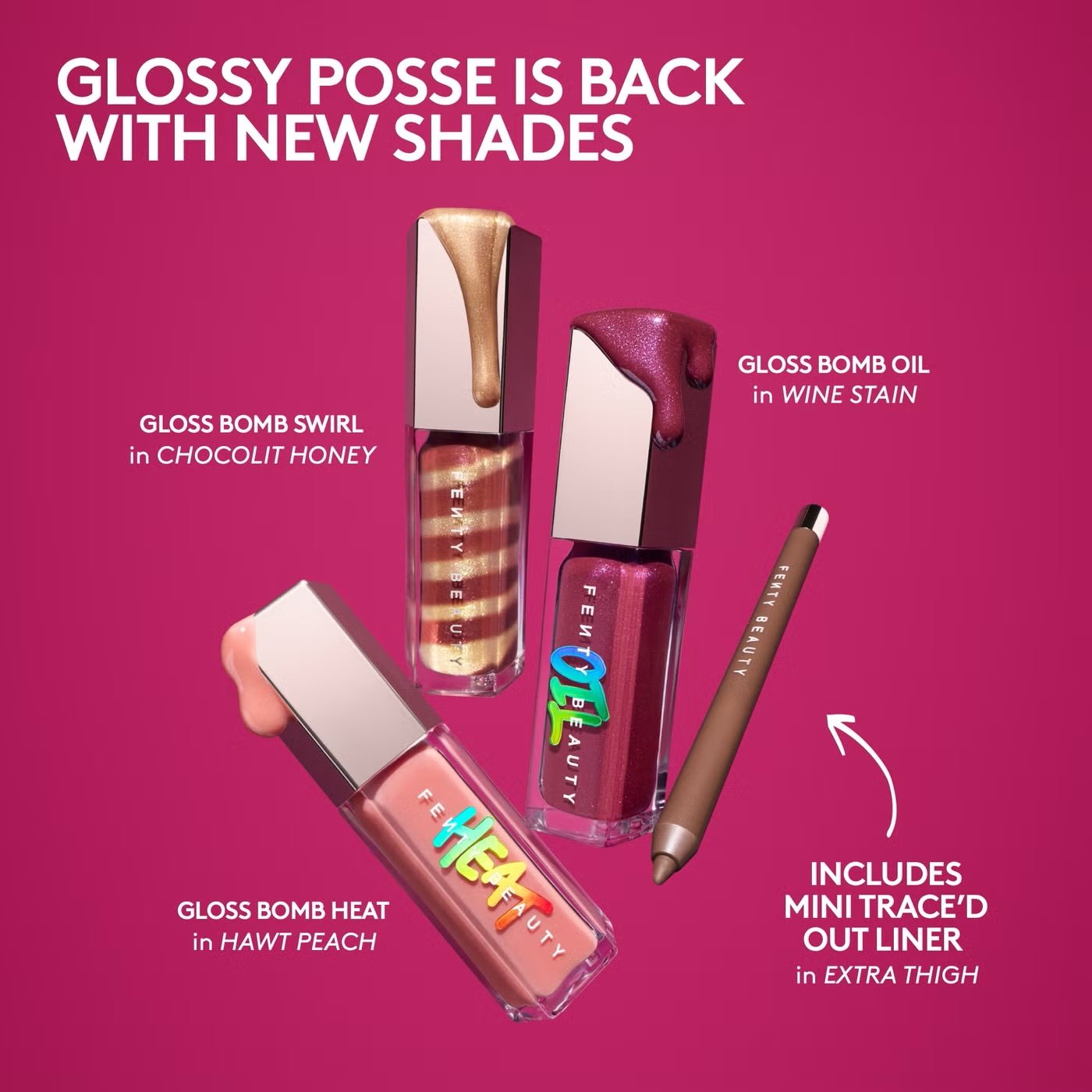 Fenty Beauty Glossy Posse IX 4-Piece Lip Set - Image 2