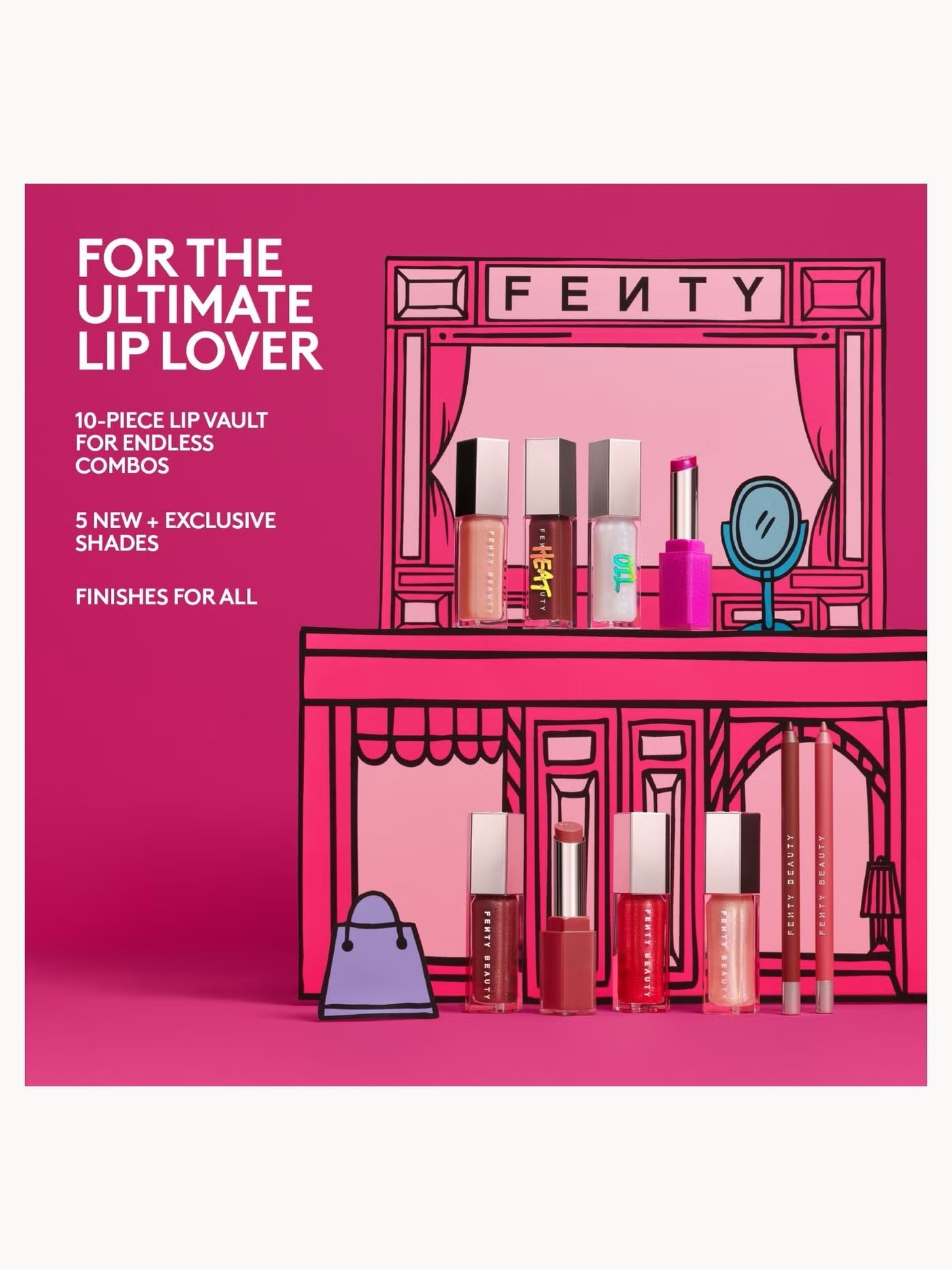 Fenty Beauty Lip Vault 10-Piece Lip Set - Image 2
